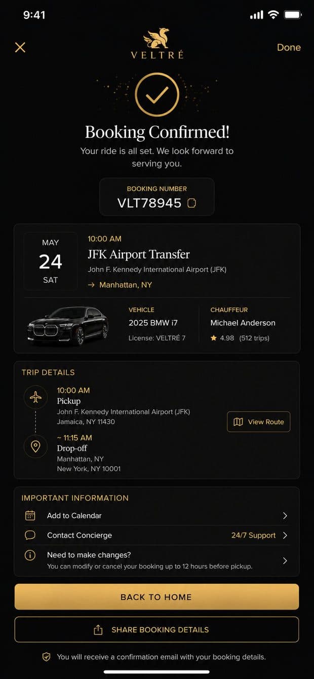Veltré concierge chat